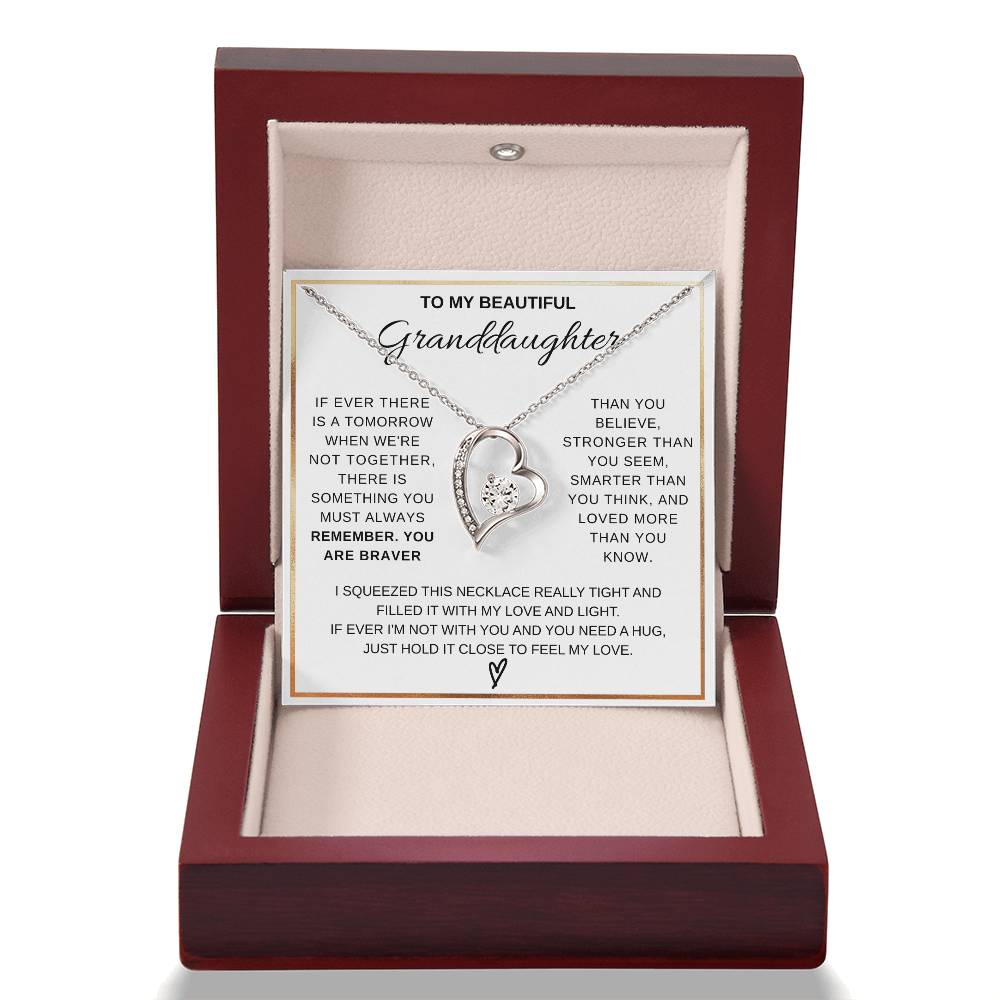 To My Granddaughter Forever Love  Necklace
