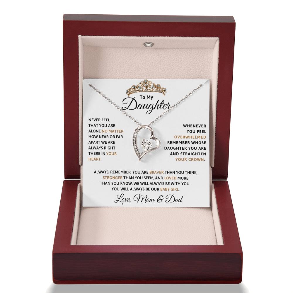 To Our Daughter Forever Love  Necklace