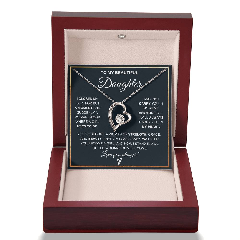 To My Daughter Forever Love  Necklace