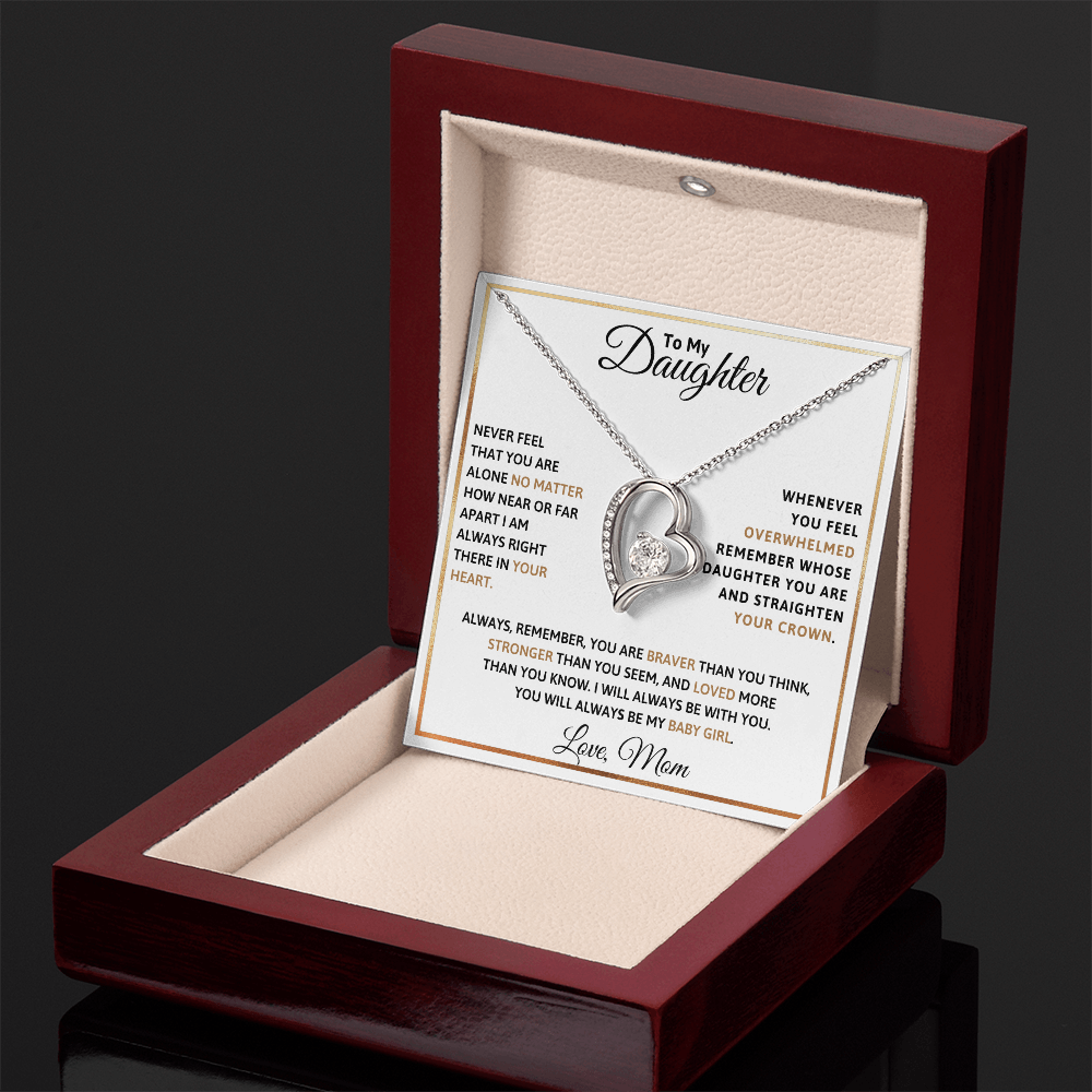 To My Daughter Forever Love Necklace