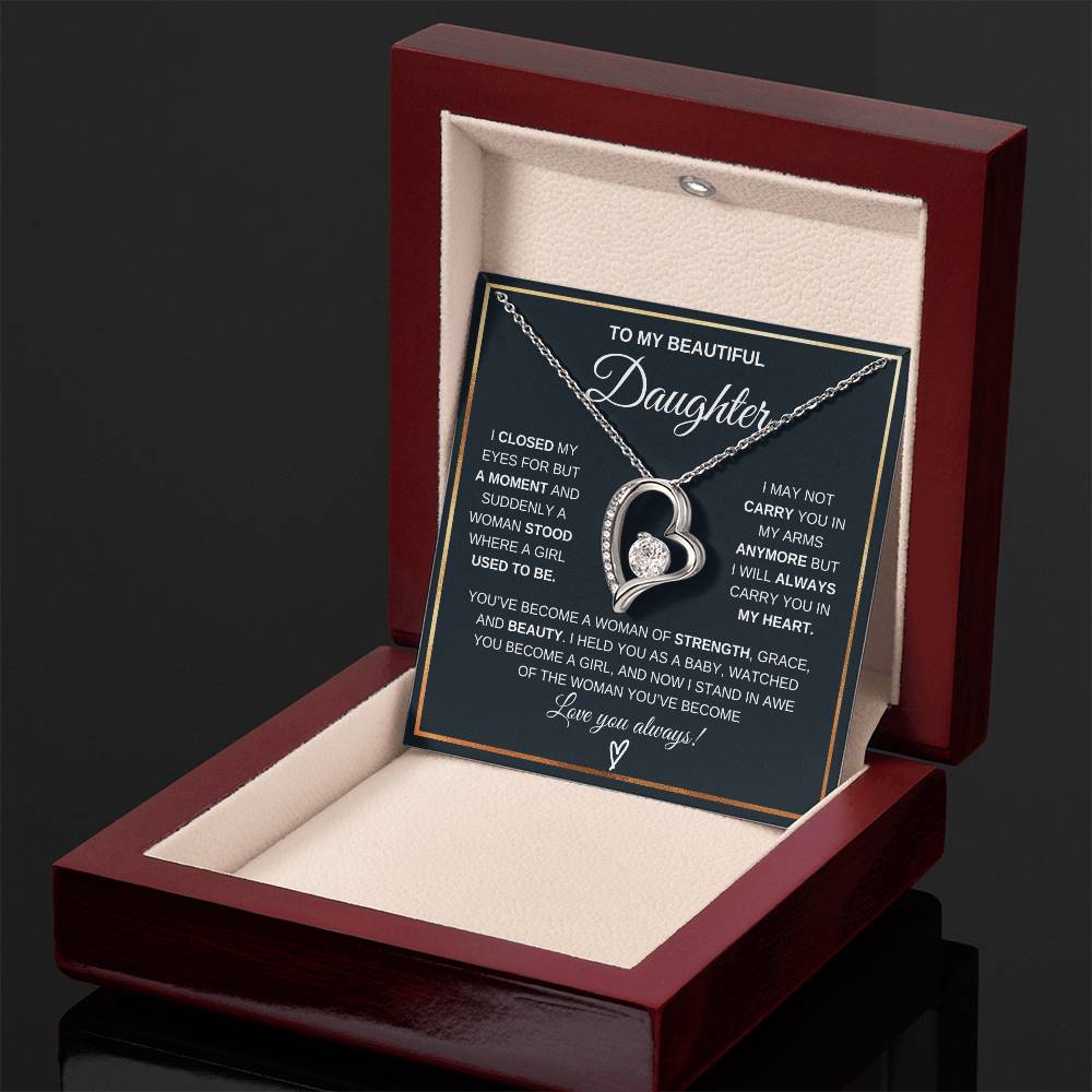 To My Daughter Forever Love  Necklace