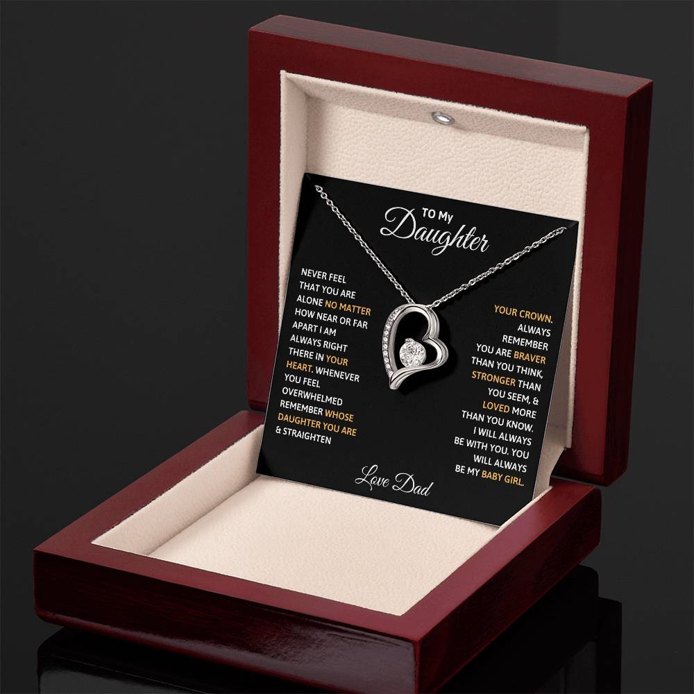 To My Daughter Forever Love  Necklace