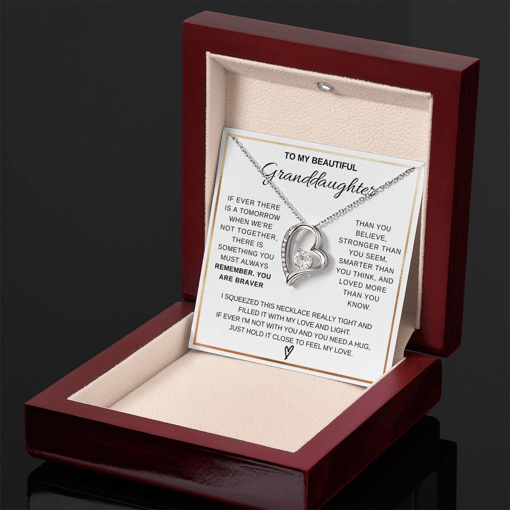 To My Granddaughter Forever Love  Necklace