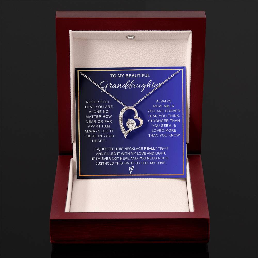 To My Grandddaughter Forever Love  Necklace