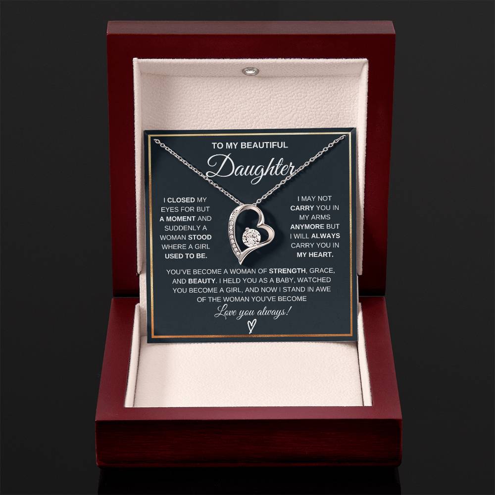 To My Daughter Forever Love  Necklace