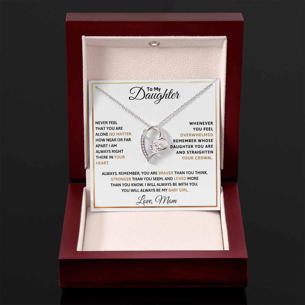 To My Daughter Forever Love Necklace