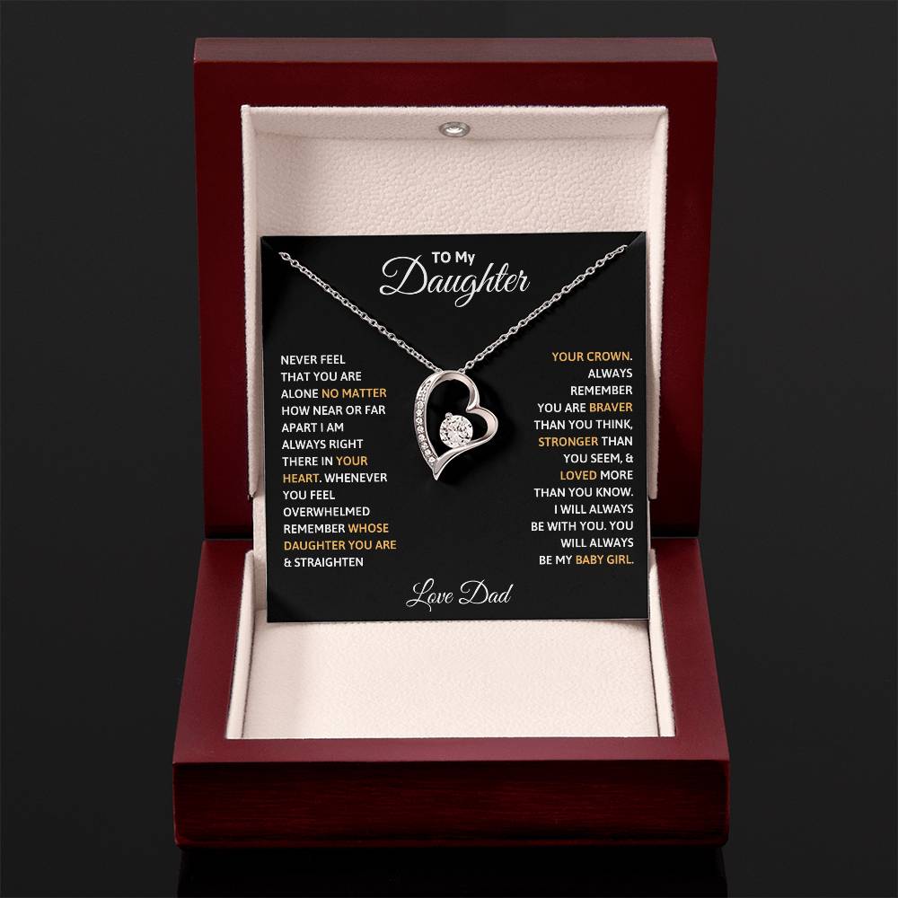 To My Daughter Forever Love  Necklace