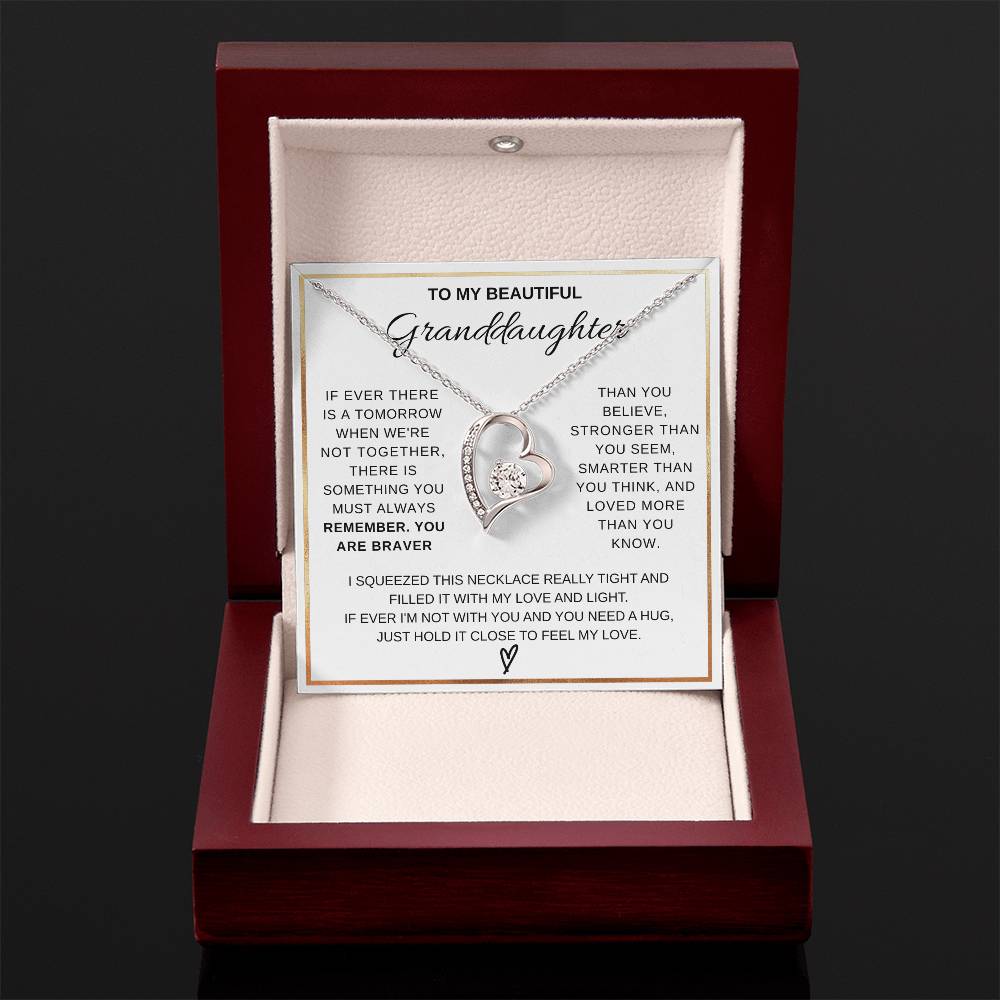 To My Granddaughter Forever Love  Necklace