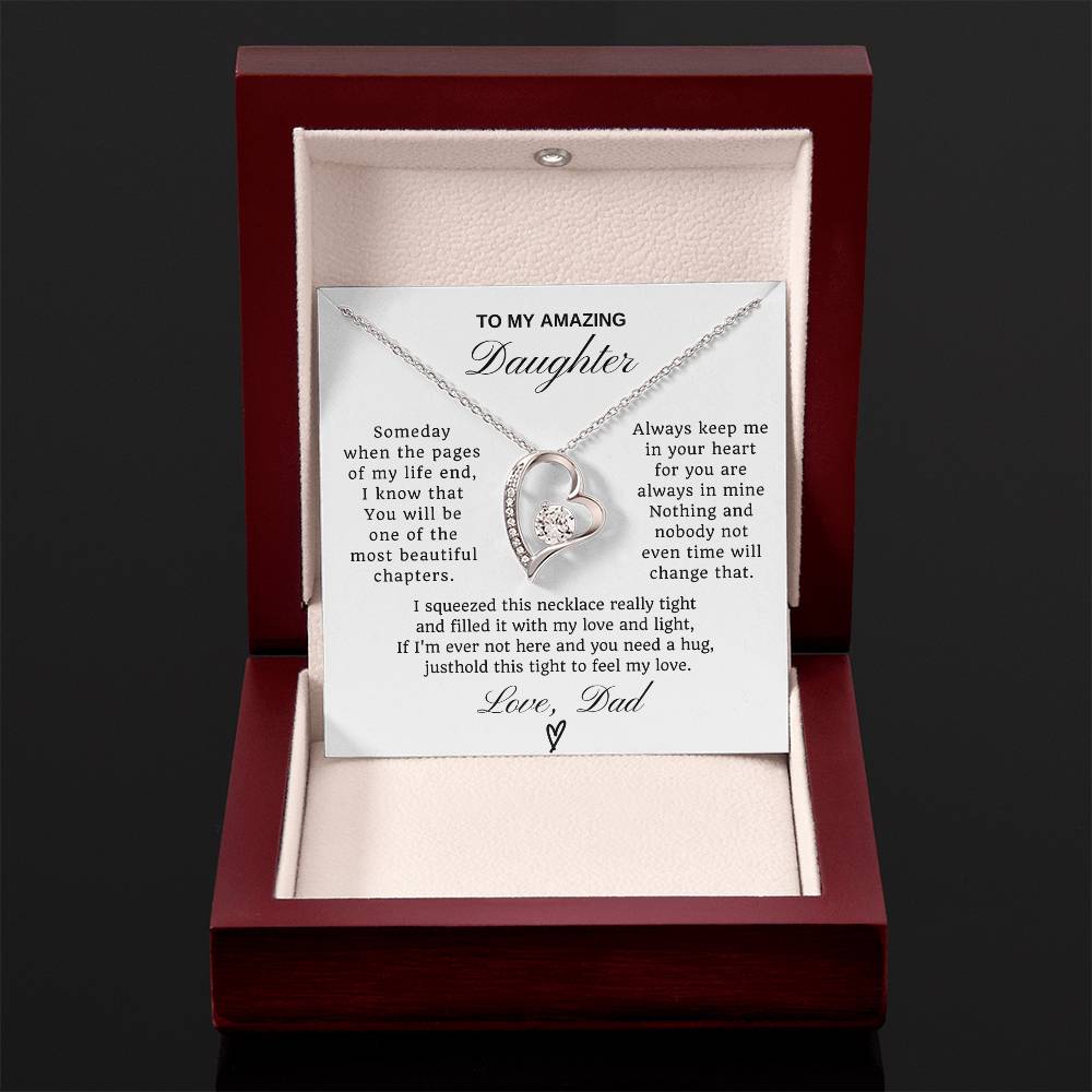 To My Daughter Forever Love  Necklace