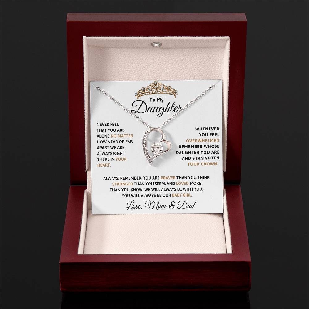To Our Daughter Forever Love  Necklace