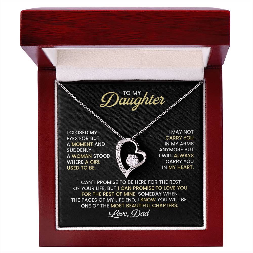 Daughter Heart Necklace Gift from Dad