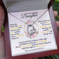 To My Daughter - Personalized Love and Light Heart Necklace Gift-[Heartfelt Family Gift]