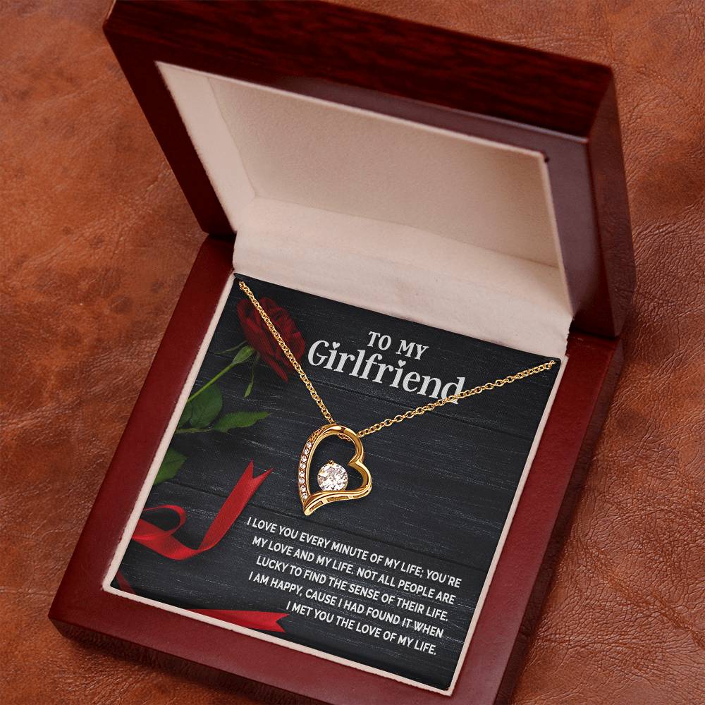 To My Girlfriend - I love you Heart Necklace Gift-[Heartfelt Family Gift]