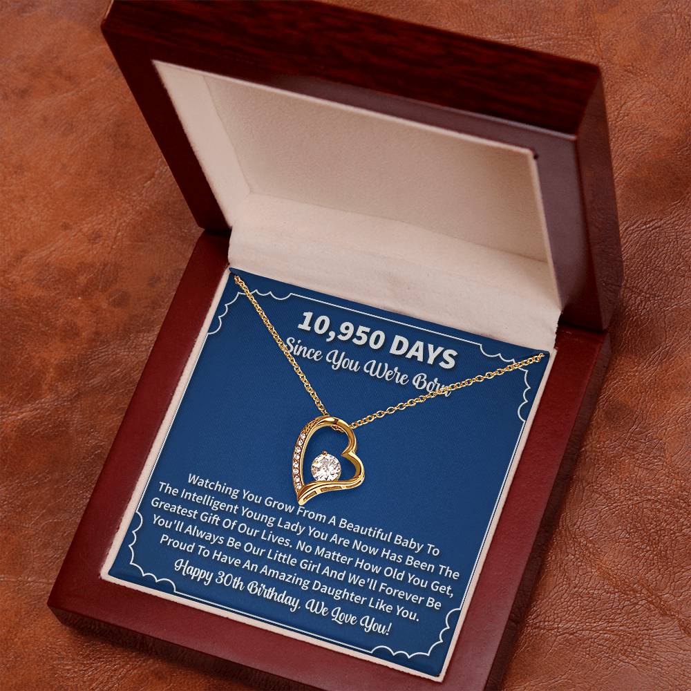 30th Birthday Heart Necklace Gift-[Heartfelt Family Gift]