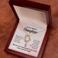 Stepdaughter My World Is A Brighter Place Heart Necklace Gift-[Heartfelt Family Gift]