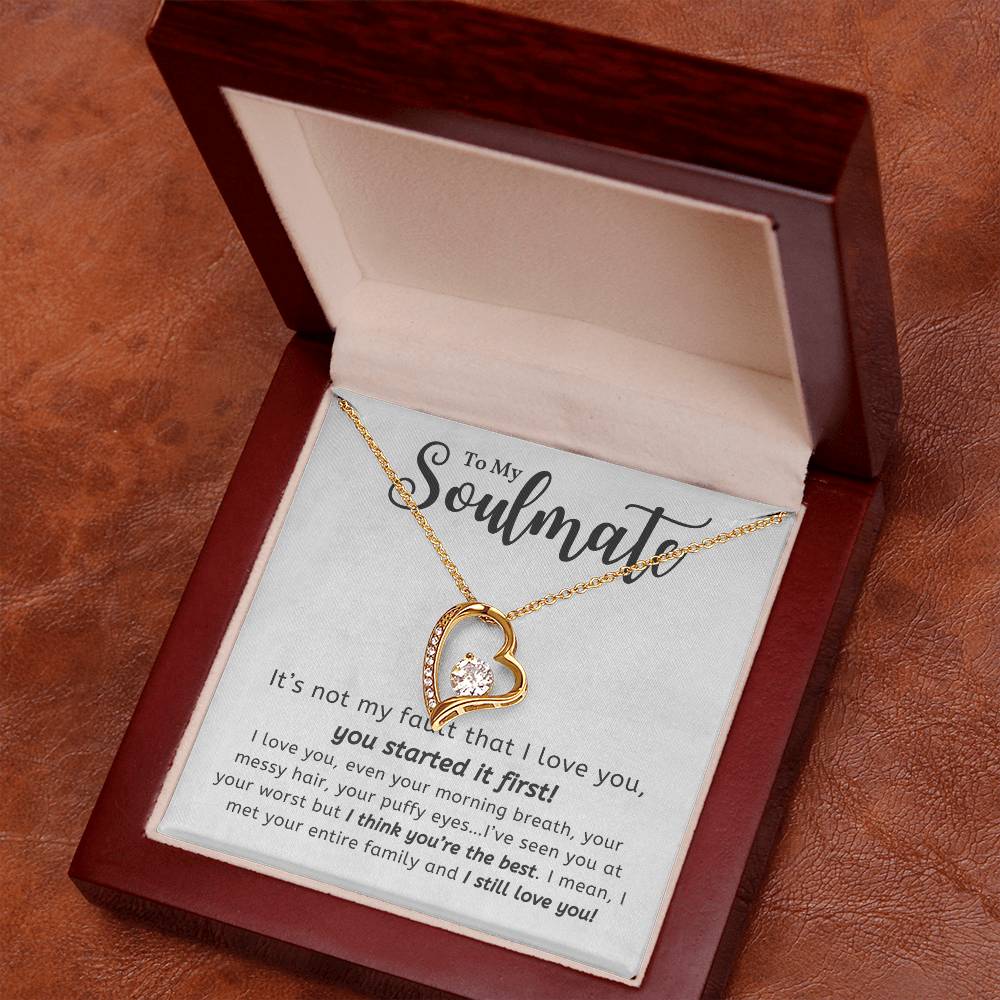 Soulmate Necklace - Perfect Gift for Girlfriend Wife Birthday Valentines Day and Christmas-[Heartfelt Family Gift]