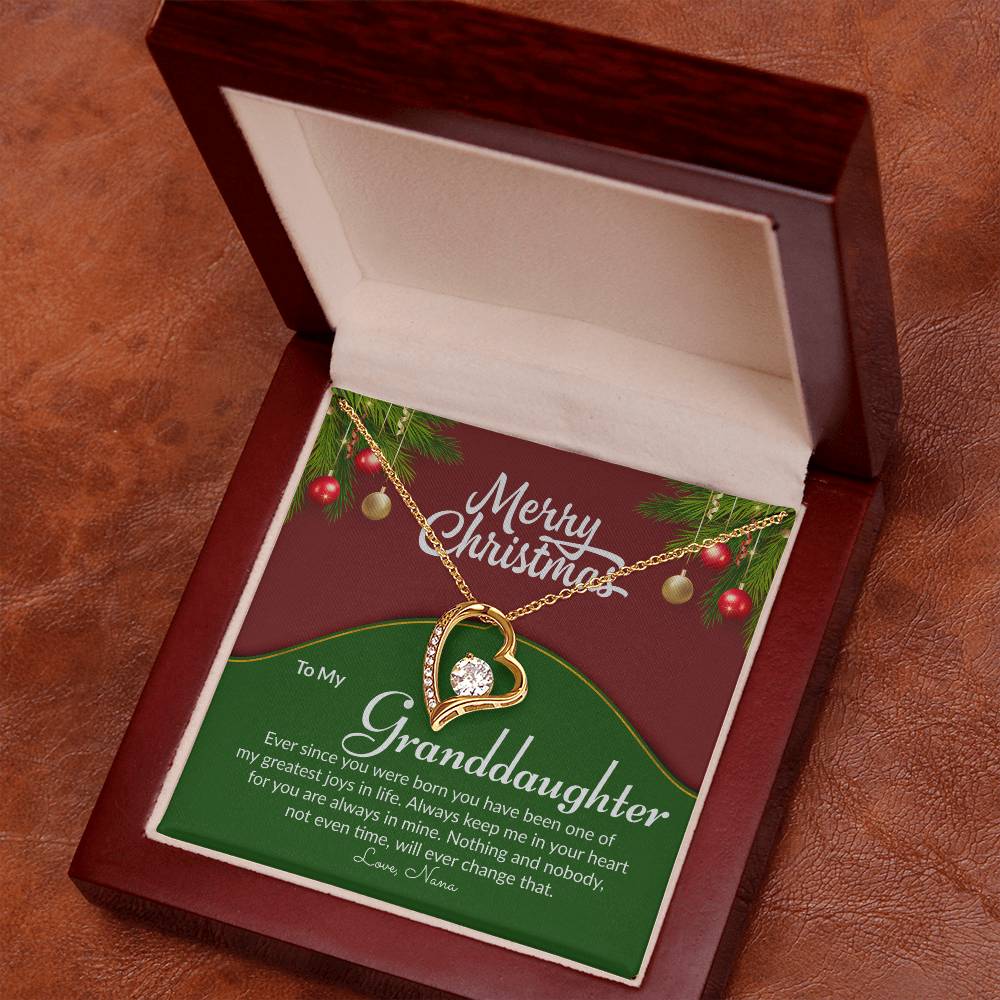 Personalized Granddaughter Heart Necklace - Christmas Gift-[Heartfelt Family Gift]