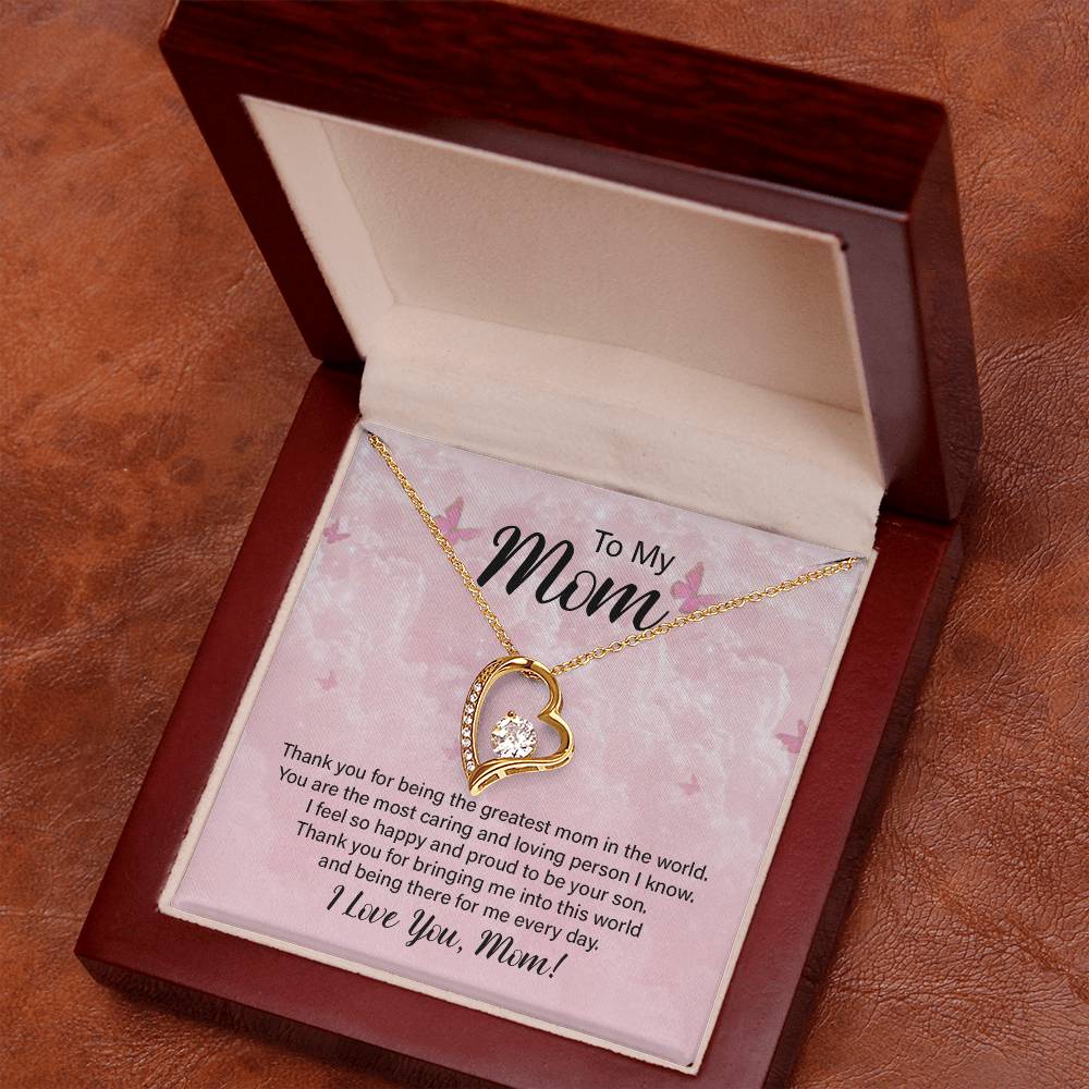 Greatest Mom Heart Necklace Gift-[Heartfelt Family Gift]