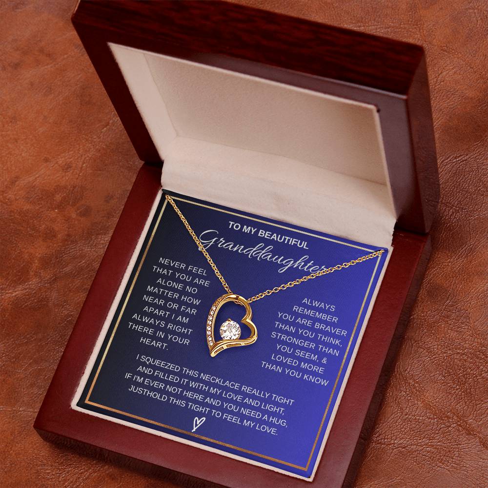 To My Grandddaughter Forever Love  Necklace