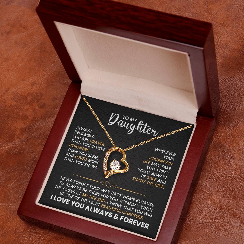 Daughter Heart Necklace Gift from Dad