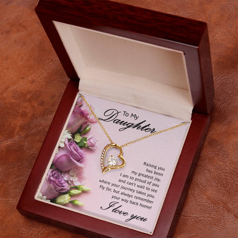 To My Daughter- Raising You Heart Necklace Gift-[Heartfelt Family Gift]