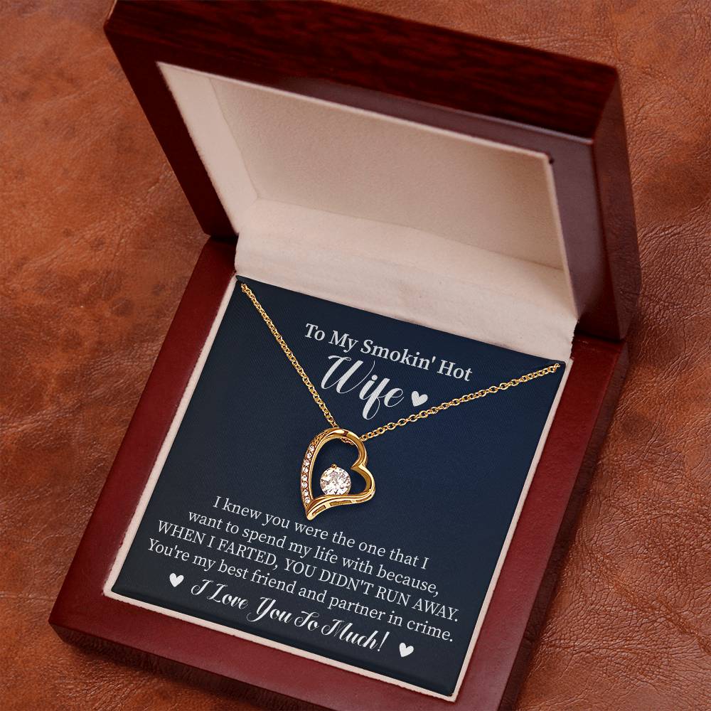 Smoking Hot Wife Humerous Heart Necklace Gift-[Heartfelt Family Gift]