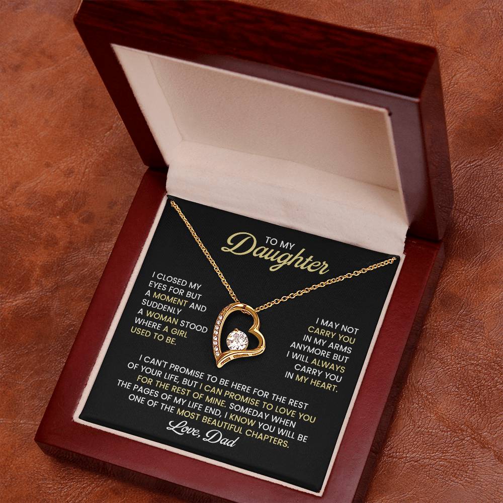Daughter Heart Necklace Gift from Dad