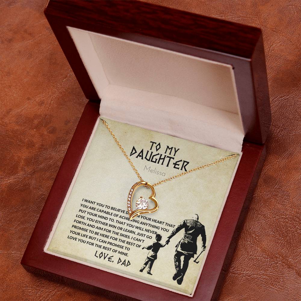 Viking Daughter and Dad Necklace Gift-[Heartfelt Family Gift]