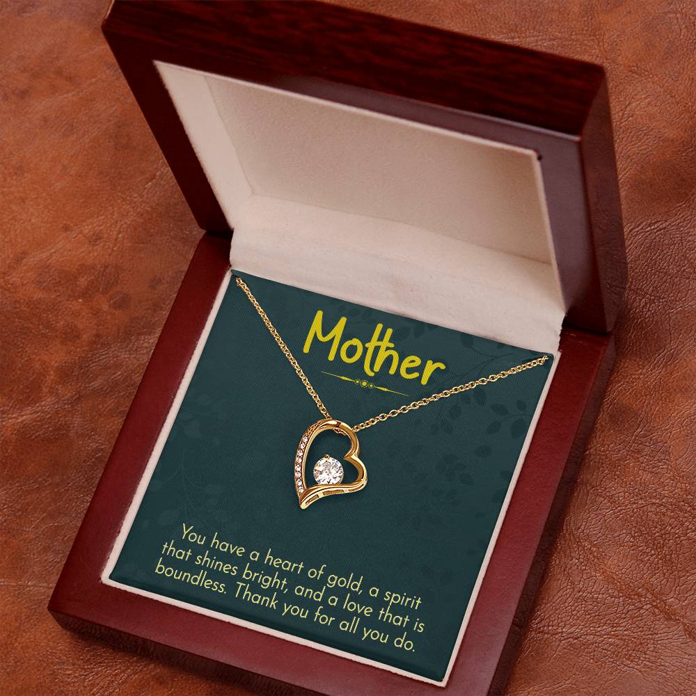 Mother- Thank you Heart Necklace Gift-[Heartfelt Family Gift]