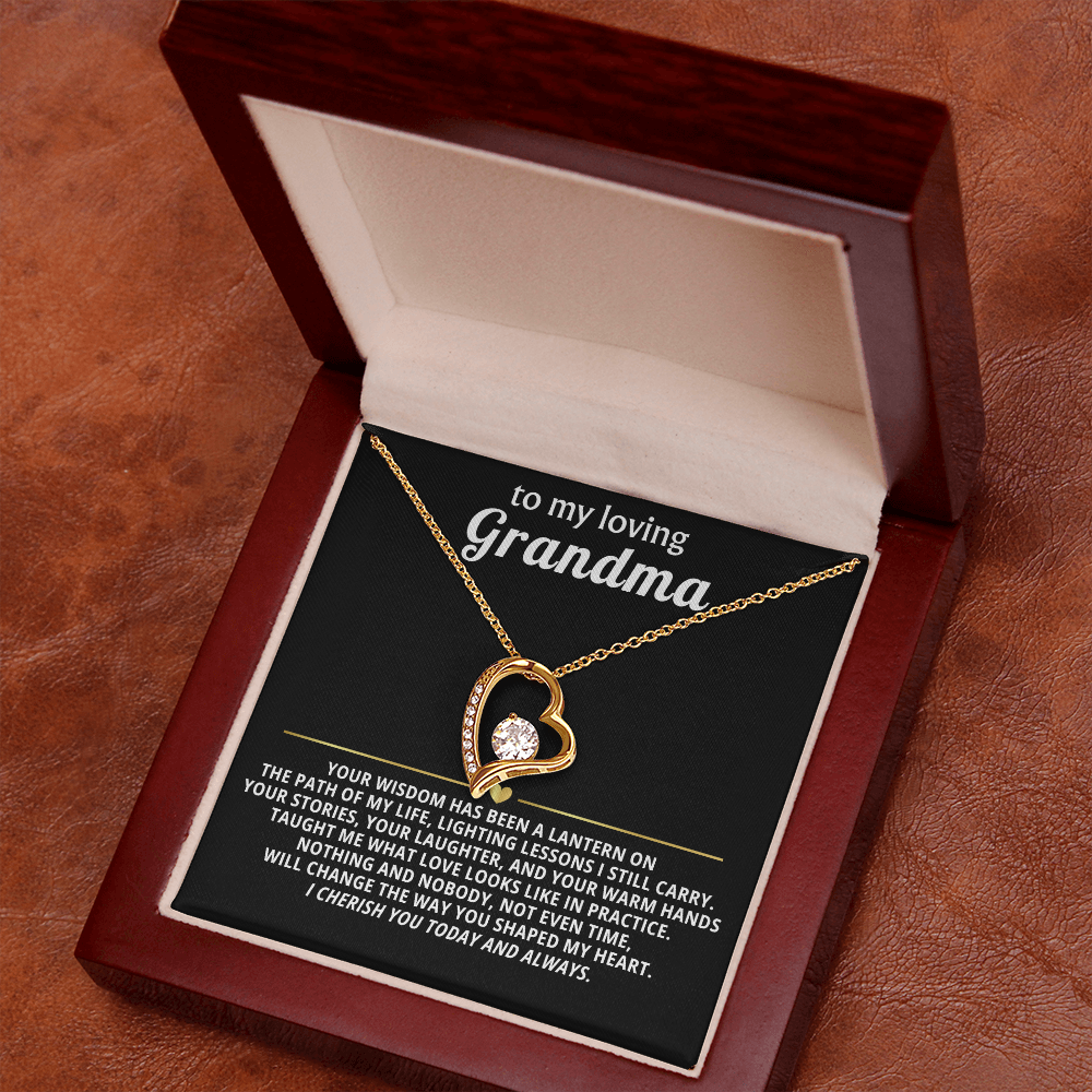 Grandmother from Grandchild Heart Necklace Gift