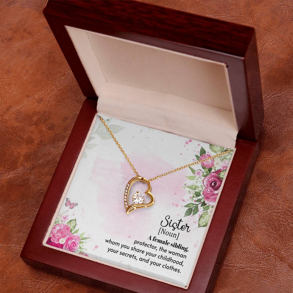 Sister Heart Necklace Gift-[Heartfelt Family Gift]
