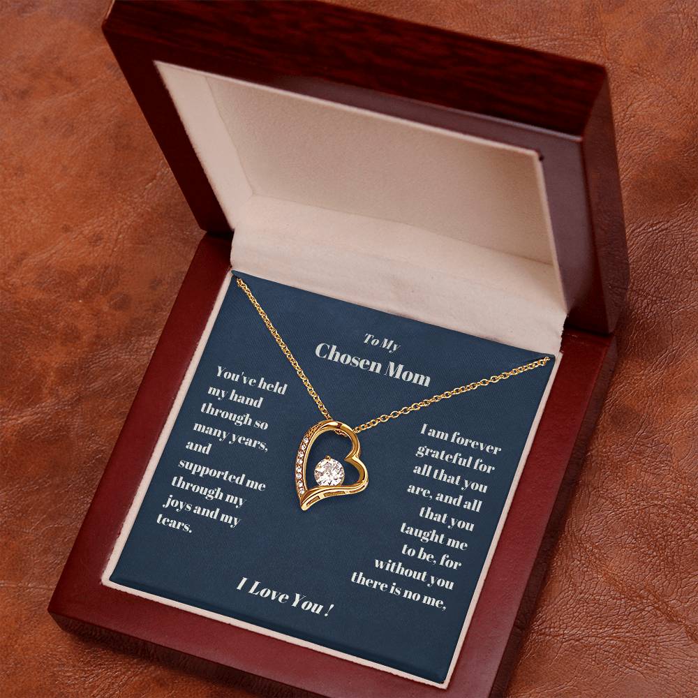 Chosen Mom Heart Necklace Gift-[Heartfelt Family Gift]
