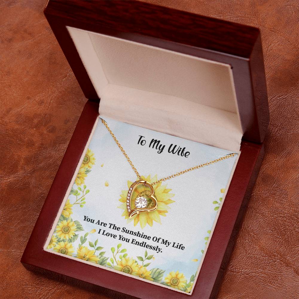 Sunshine Heart Necklace Gift for Wife - Handmade and Personalized-[Heartfelt Family Gift]