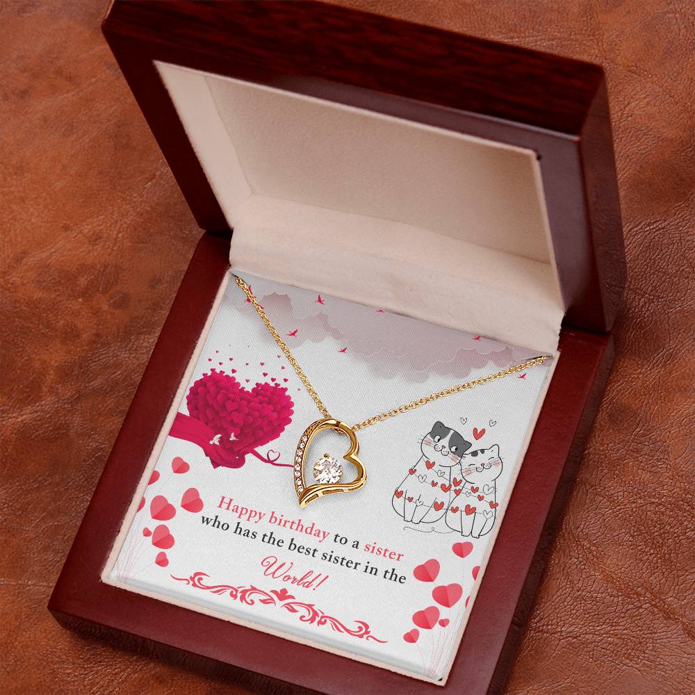 Sister Birthday Heart Necklace Gift-[Heartfelt Family Gift]