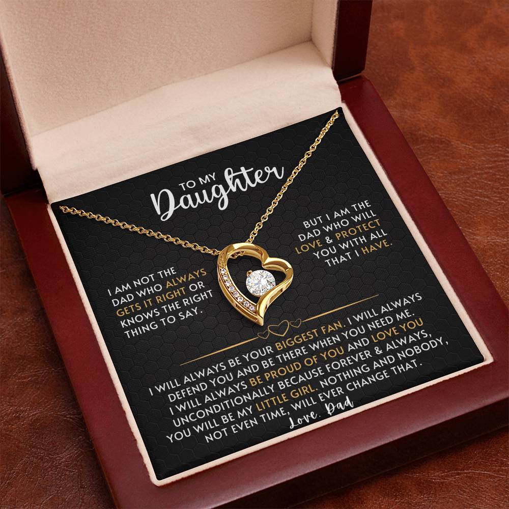 Daughter Heart Necklace Gift from Dad