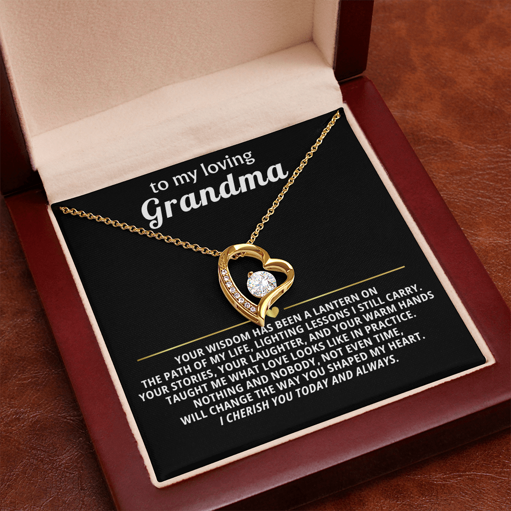 Grandmother from Grandchild Heart Necklace Gift
