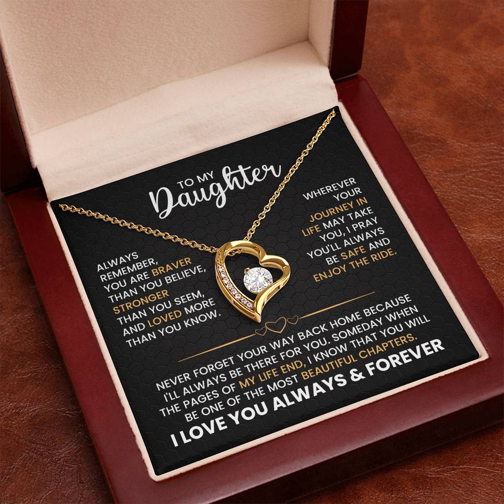 Daughter Heart Necklace Gift from Dad