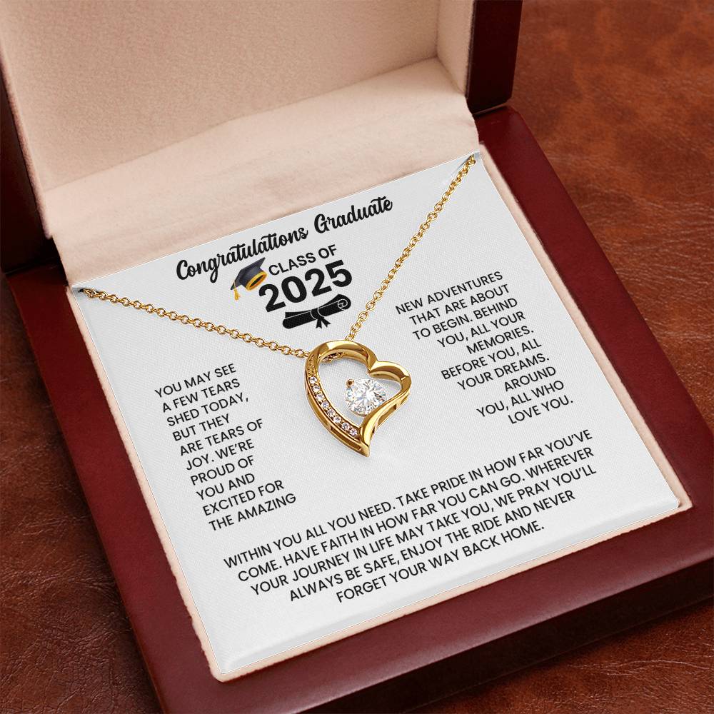 Class of 2026 Graduation Necklace Gift - Heart