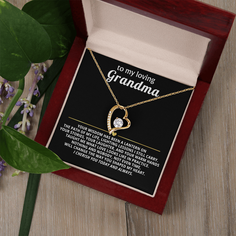 Grandmother from Grandchild Heart Necklace Gift
