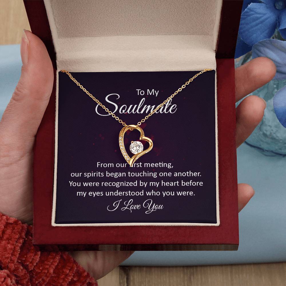 To My Soulmate Heart Necklace Gift for Wife-[Heartfelt Family Gift]