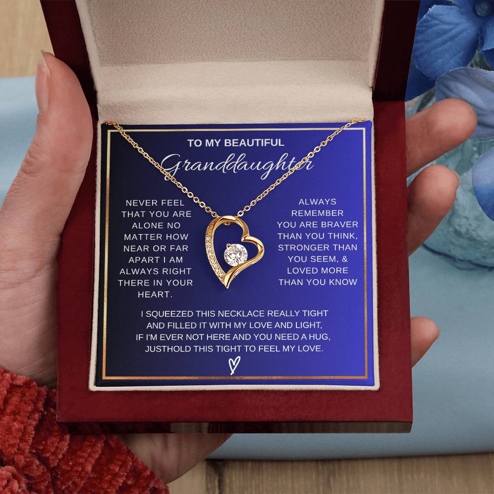To My Grandddaughter Forever Love  Necklace