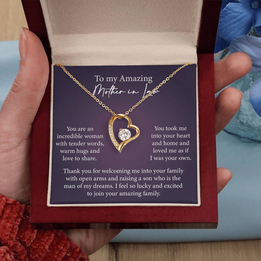 Mother in Law Heart Necklace Gift-[Heartfelt Family Gift]