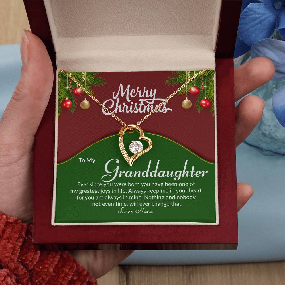 Personalized Granddaughter Heart Necklace - Christmas Gift-[Heartfelt Family Gift]