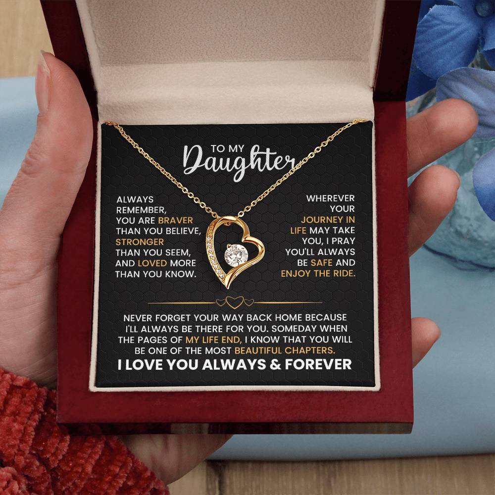 Daughter Heart Necklace Gift from Dad