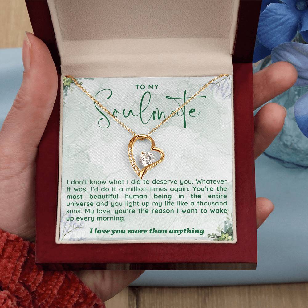 Soulmate Necklace Perfect Gift for Girlfriend or Wife on Birthday Valentines Day or Christmas-[Heartfelt Family Gift]