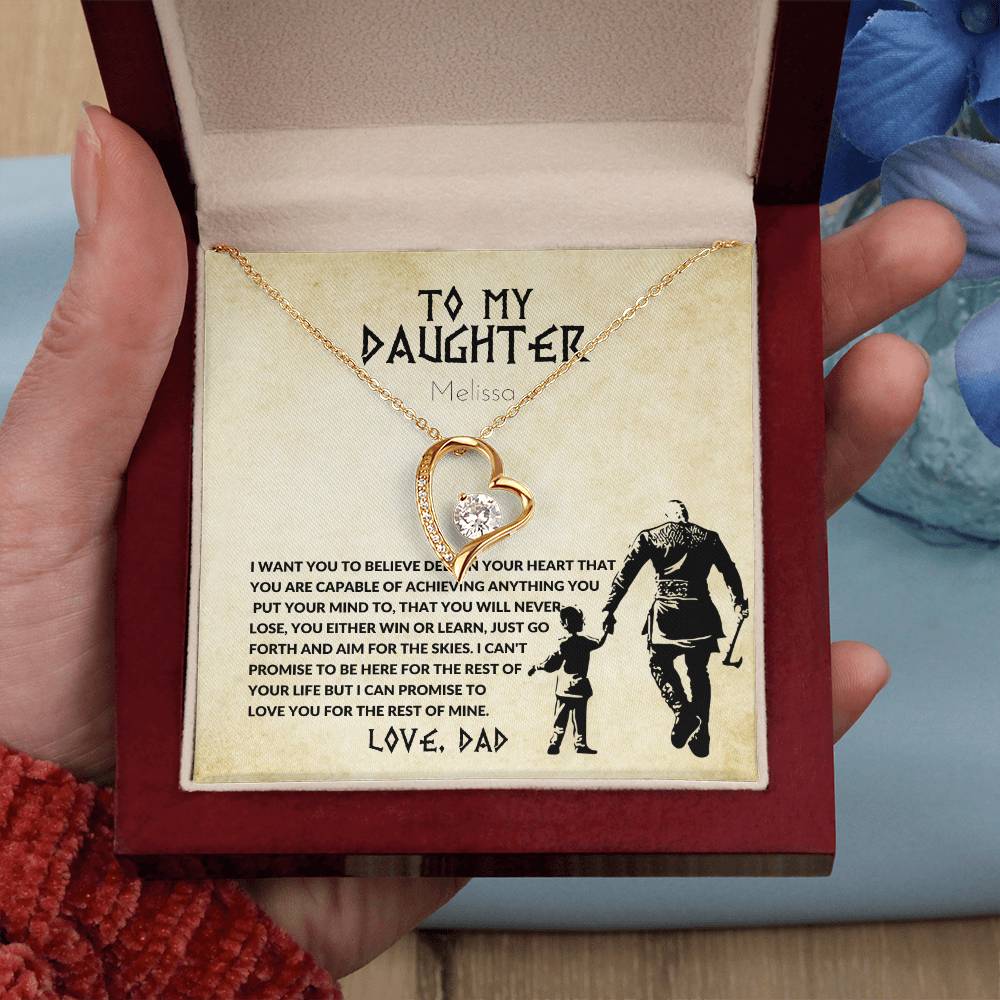 Viking Daughter and Dad Necklace Gift-[Heartfelt Family Gift]