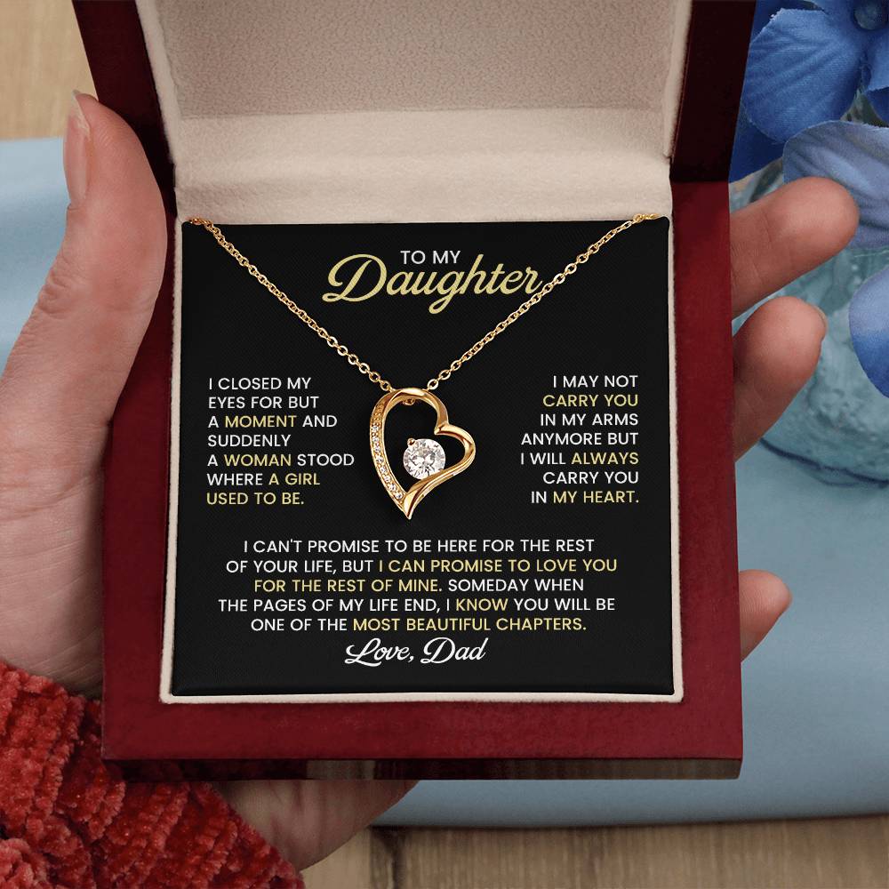 Daughter Heart Necklace Gift from Dad