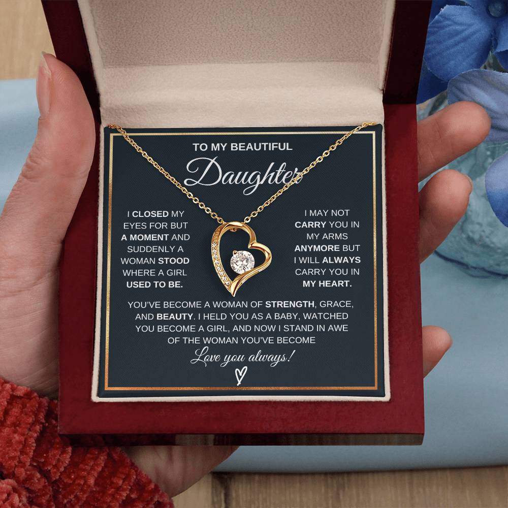 To My Daughter Forever Love  Necklace
