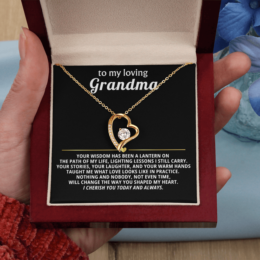 Grandmother from Grandchild Heart Necklace Gift