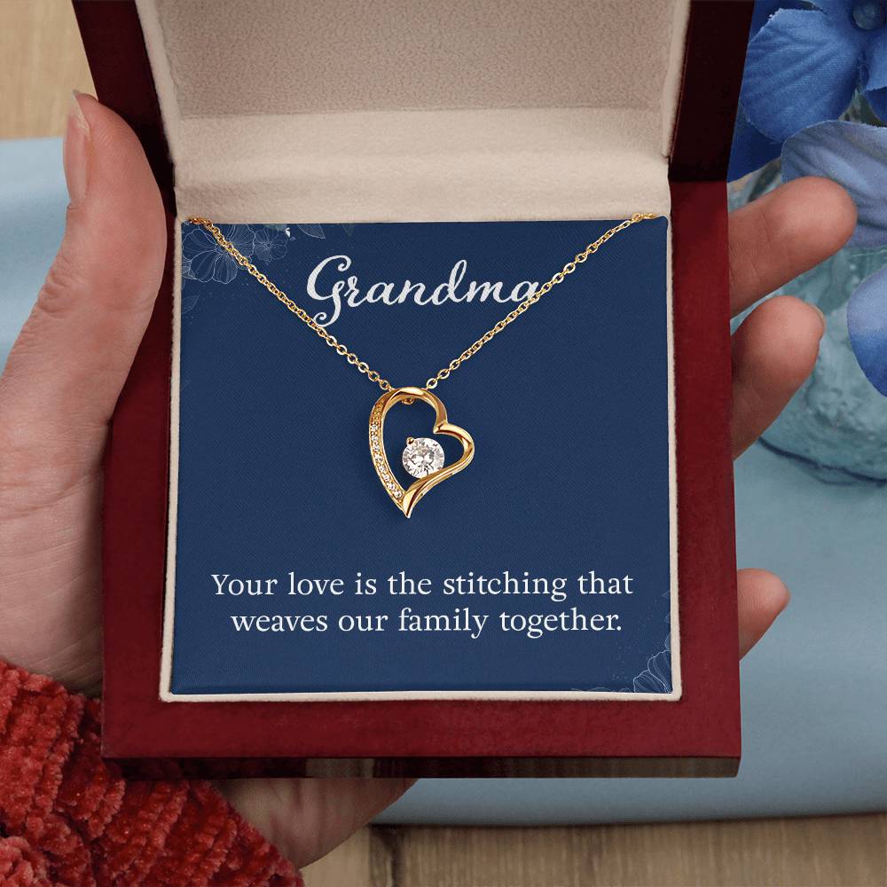 Grandma Heart Necklace Gift-[Heartfelt Family Gift]